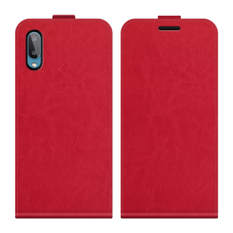 For Samsung Galaxy A02 R64 Texture Single Vertical Flip Leather Protective Case with Card Slots & Photo Frame