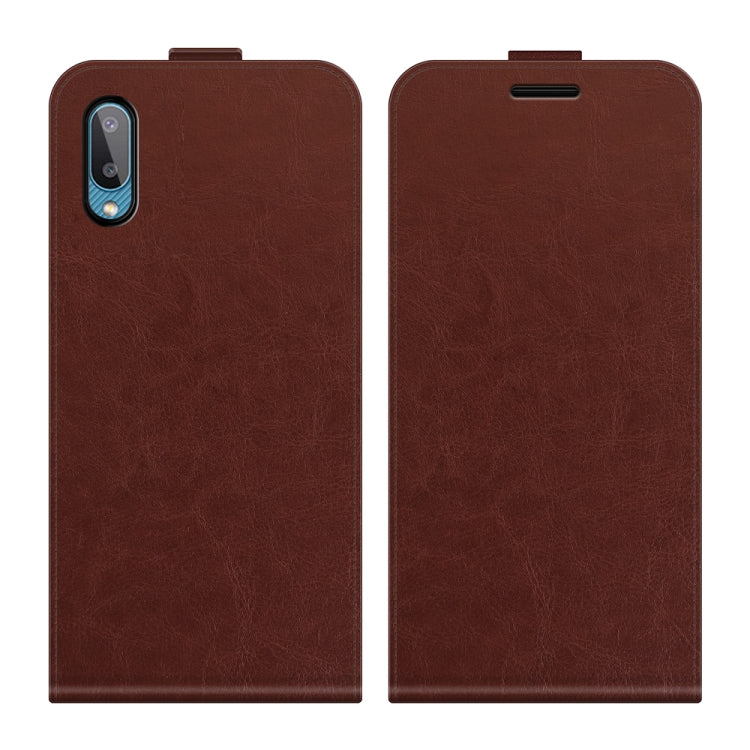 For Samsung Galaxy A02 R64 Texture Single Vertical Flip Leather Protective Case with Card Slots & Photo Frame