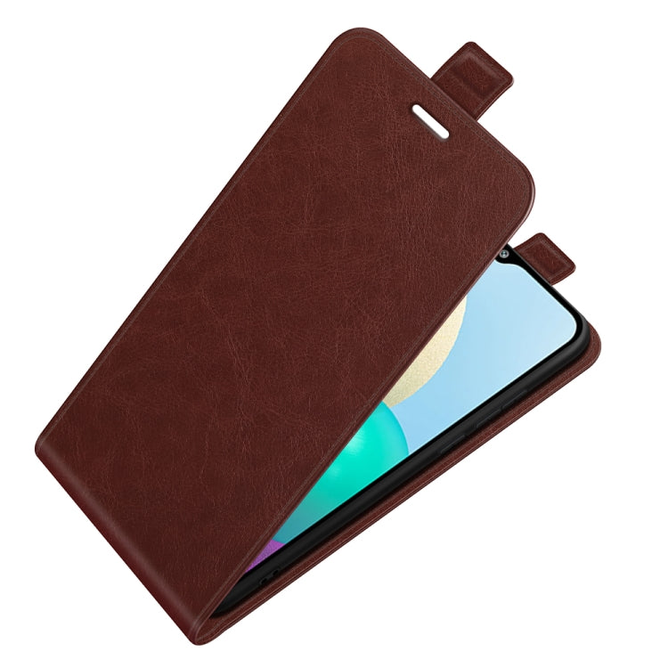 For Samsung Galaxy A02 R64 Texture Single Vertical Flip Leather Protective Case with Card Slots & Photo Frame