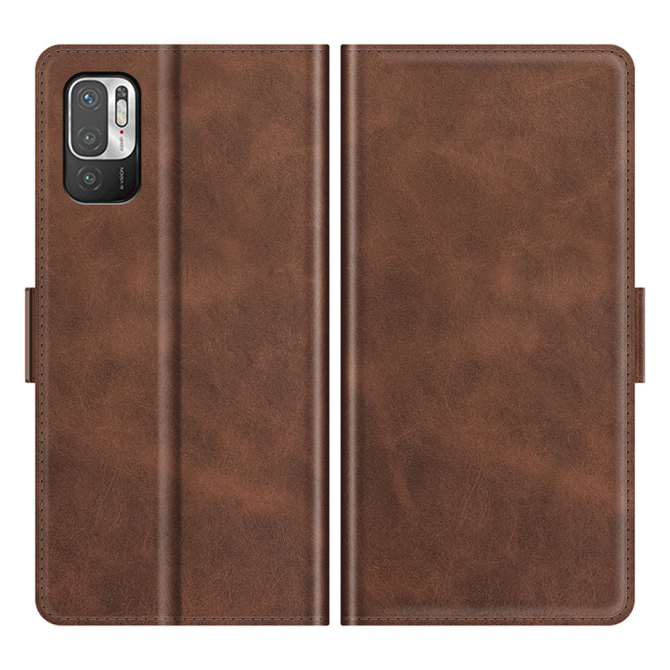 For Xiaomi Redmi Note 10 5G Dual-side Magnetic Buckle Horizontal Flip Leather Case with Holder & Card Slots & Wallet