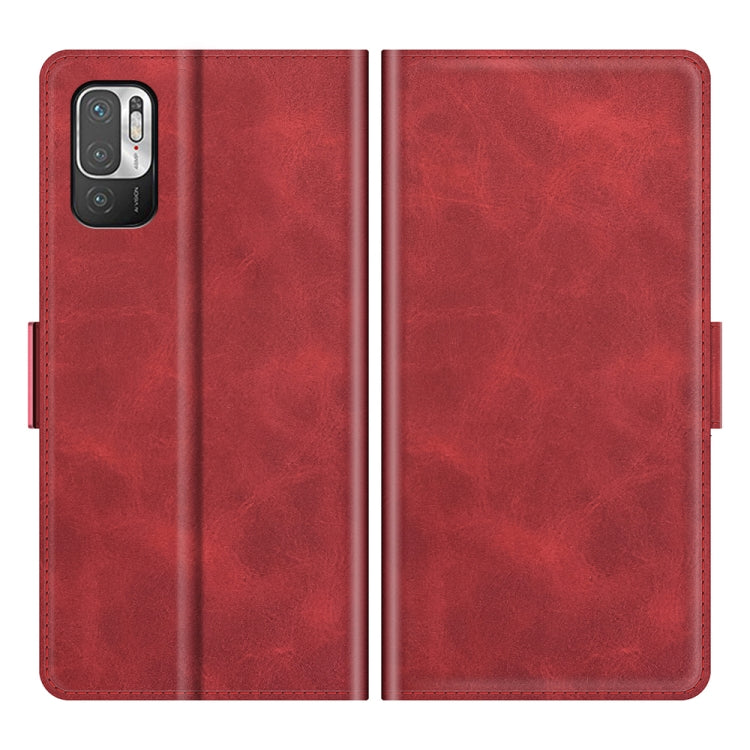 For Xiaomi Redmi Note 10 5G Dual-side Magnetic Buckle Horizontal Flip Leather Case with Holder & Card Slots & Wallet