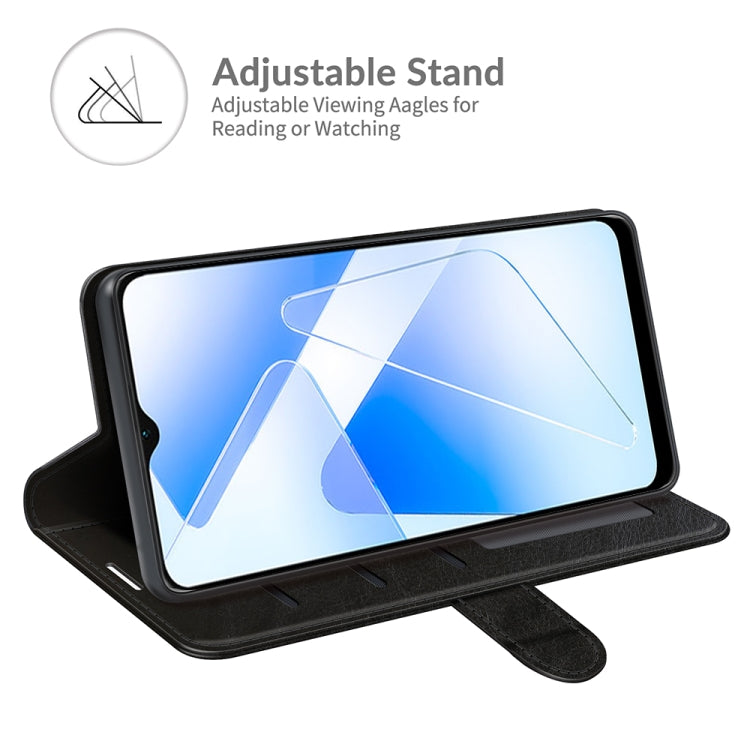 For OPPO A55 5G R64 Texture Single Horizontal Flip Protective Case with Holder & Card Slots & Wallet & Photo Frame