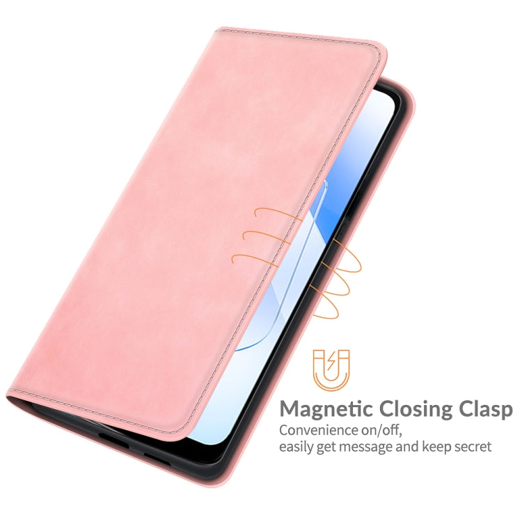 For OPPO A55 5G Retro-skin Business Magnetic Suction Leather Case with Holder & Card Slots & Wallet