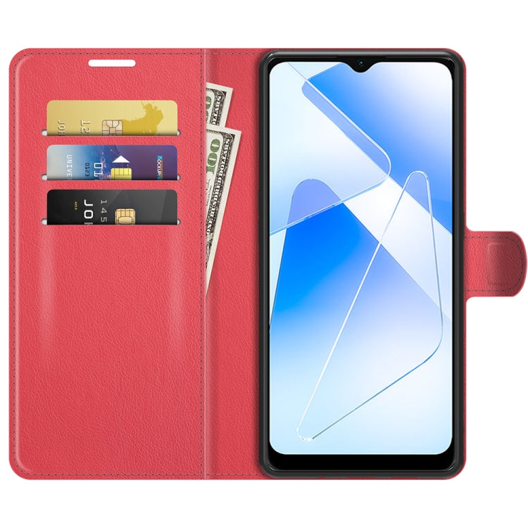 For OPPO A55 5G Litchi Texture Horizontal Flip Protective Case with Holder & Card Slots & Wallet