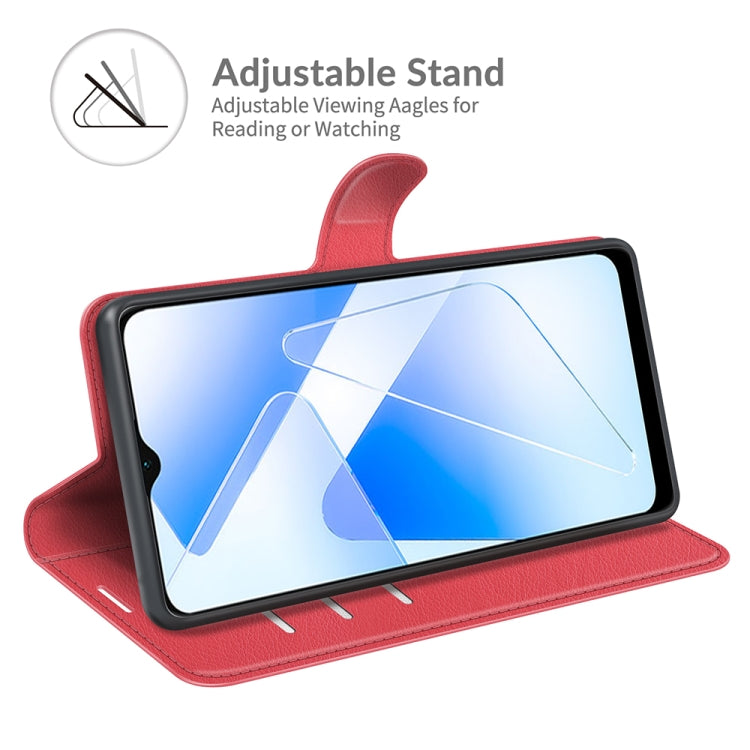 For OPPO A55 5G Litchi Texture Horizontal Flip Protective Case with Holder & Card Slots & Wallet