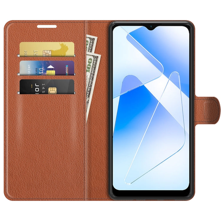For OPPO A55 5G Litchi Texture Horizontal Flip Protective Case with Holder & Card Slots & Wallet