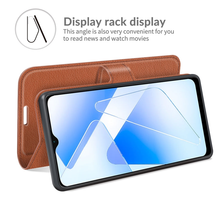 For OPPO A55 5G Litchi Texture Horizontal Flip Protective Case with Holder & Card Slots & Wallet