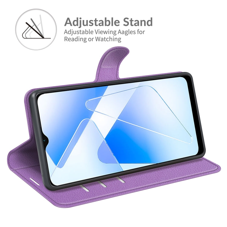 For OPPO A55 5G Litchi Texture Horizontal Flip Protective Case with Holder & Card Slots & Wallet