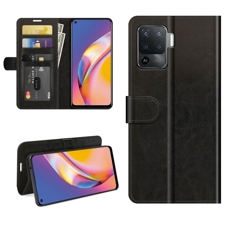 For OPPO A94 4G / F19 Pro / Reno5 Lite R64 Texture Single Horizontal Flip Protective Case with Holder & Card Slots & Wallet& Photo Frame