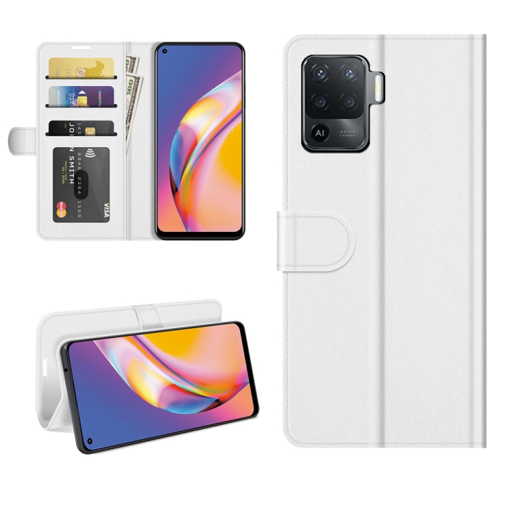 For OPPO A94 4G / F19 Pro / Reno5 Lite R64 Texture Single Horizontal Flip Protective Case with Holder & Card Slots & Wallet& Photo Frame