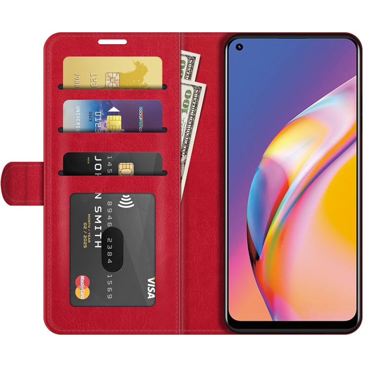 For OPPO A94 4G / F19 Pro / Reno5 Lite R64 Texture Single Horizontal Flip Protective Case with Holder & Card Slots & Wallet& Photo Frame