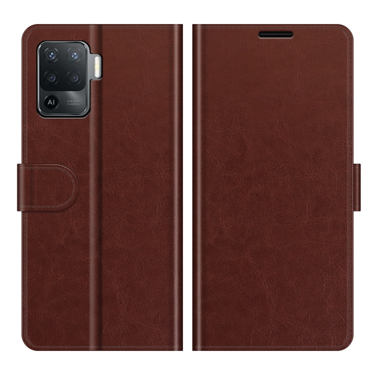 For OPPO A94 4G / F19 Pro / Reno5 Lite R64 Texture Single Horizontal Flip Protective Case with Holder & Card Slots & Wallet& Photo Frame