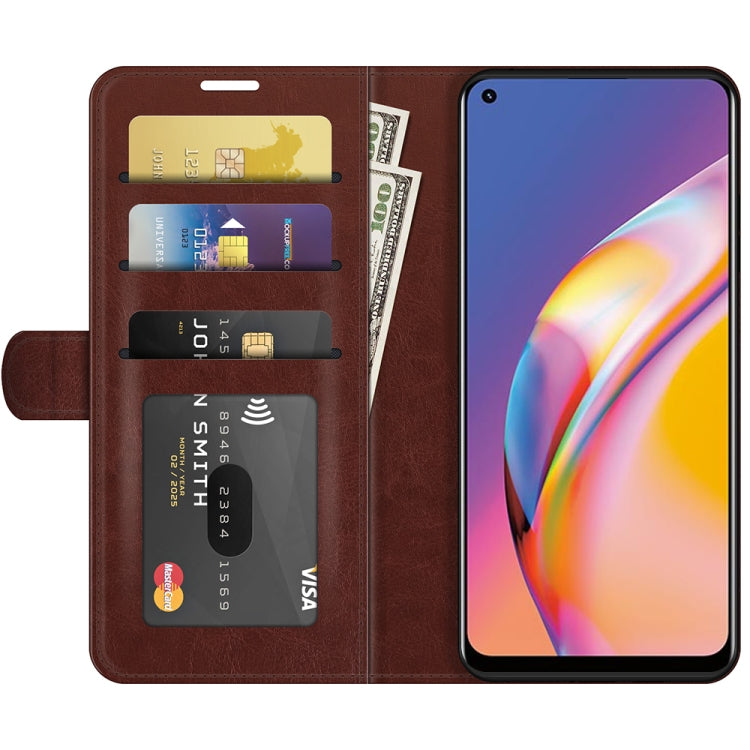 For OPPO A94 4G / F19 Pro / Reno5 Lite R64 Texture Single Horizontal Flip Protective Case with Holder & Card Slots & Wallet& Photo Frame