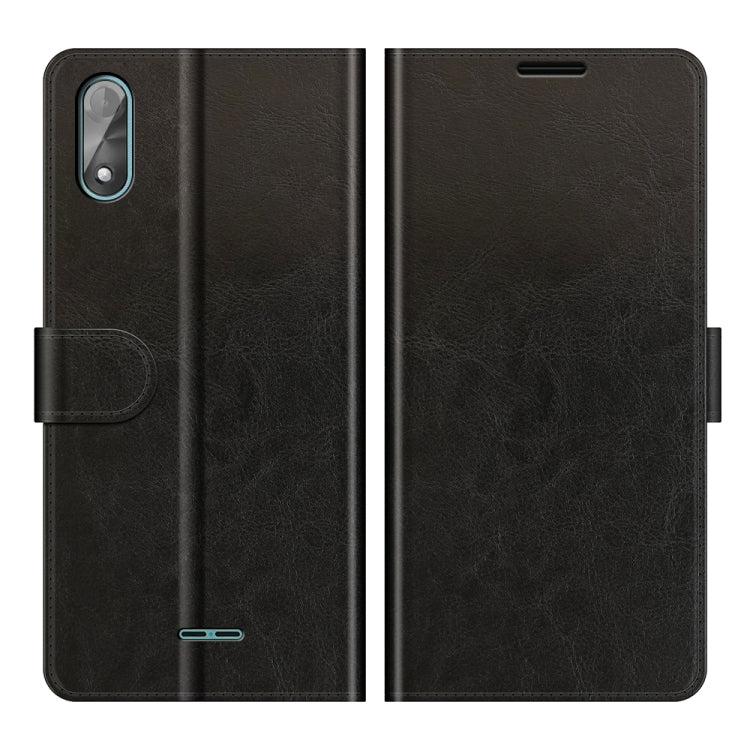 For WIKO Y51 R64 Texture Single Horizontal Flip Protective Case with Holder & Card Slots & Wallet& Photo Frame