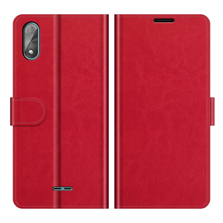 For WIKO Y51 R64 Texture Single Horizontal Flip Protective Case with Holder & Card Slots & Wallet& Photo Frame