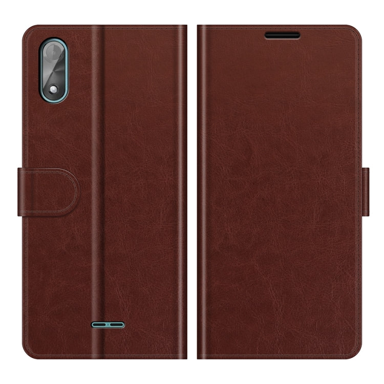 For WIKO Y51 R64 Texture Single Horizontal Flip Protective Case with Holder & Card Slots & Wallet& Photo Frame