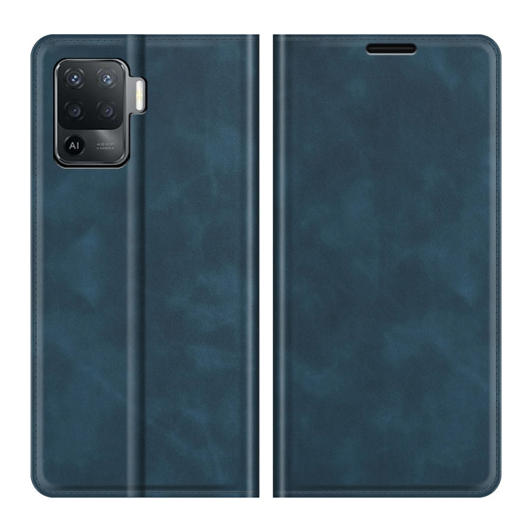 For OPPO A94 4G / F19 Pro / Reno5 Lite Retro-skin Business Magnetic Suction Leather Case with Holder & Card Slots & Wallet