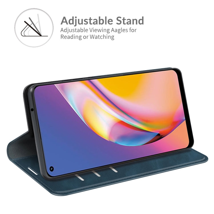 For OPPO A94 4G / F19 Pro / Reno5 Lite Retro-skin Business Magnetic Suction Leather Case with Holder & Card Slots & Wallet