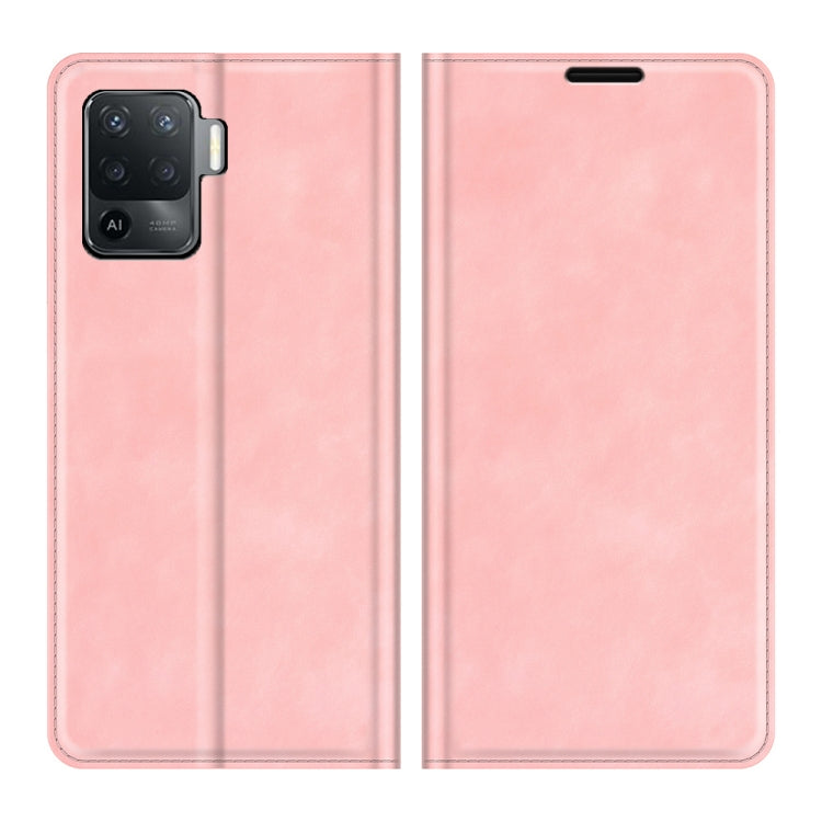 For OPPO A94 4G / F19 Pro / Reno5 Lite Retro-skin Business Magnetic Suction Leather Case with Holder & Card Slots & Wallet