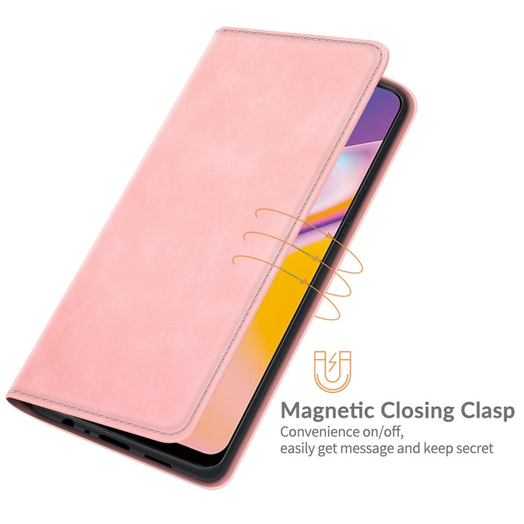 For OPPO A94 4G / F19 Pro / Reno5 Lite Retro-skin Business Magnetic Suction Leather Case with Holder & Card Slots & Wallet