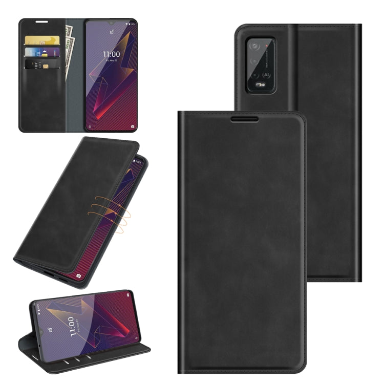 For Wiko Power U20 Retro-skin Business Magnetic Suction Leather Case with Holder & Card Slots & Wallet