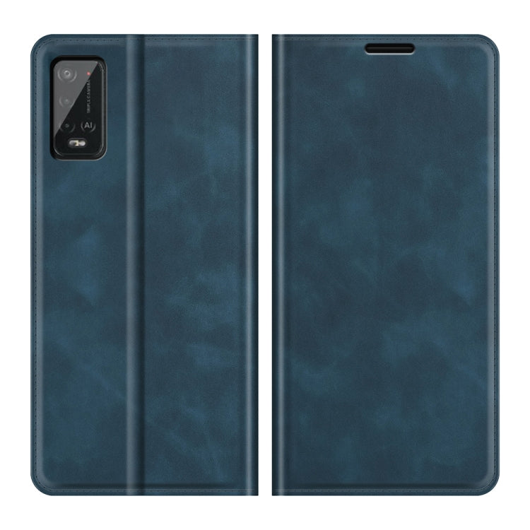 For Wiko Power U20 Retro-skin Business Magnetic Suction Leather Case with Holder & Card Slots & Wallet