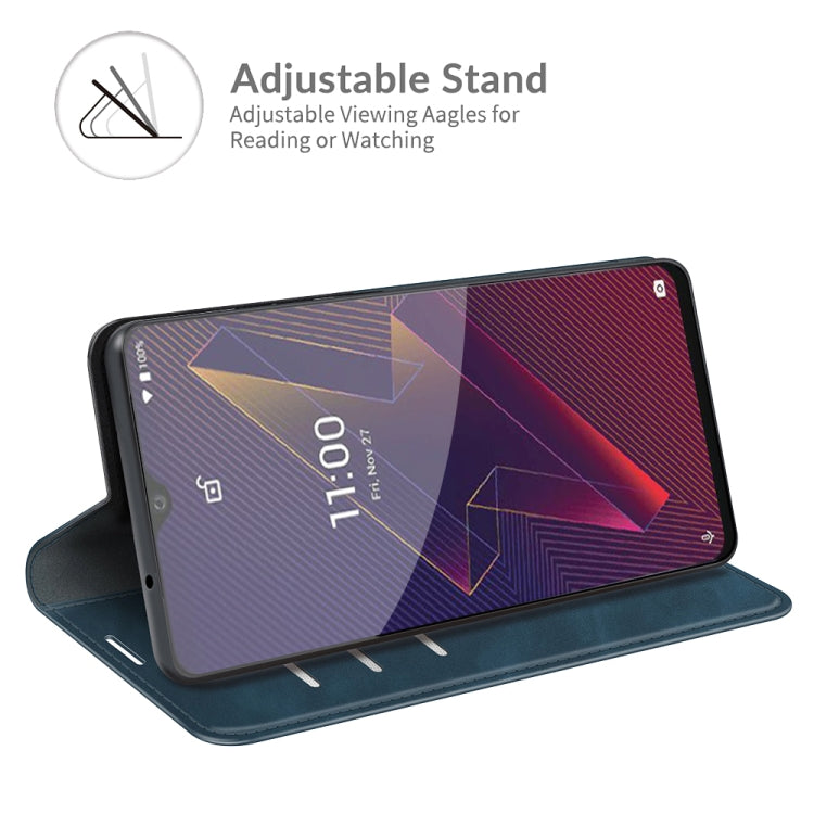 For Wiko Power U20 Retro-skin Business Magnetic Suction Leather Case with Holder & Card Slots & Wallet