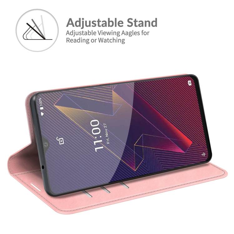 For Wiko Power U20 Retro-skin Business Magnetic Suction Leather Case with Holder & Card Slots & Wallet