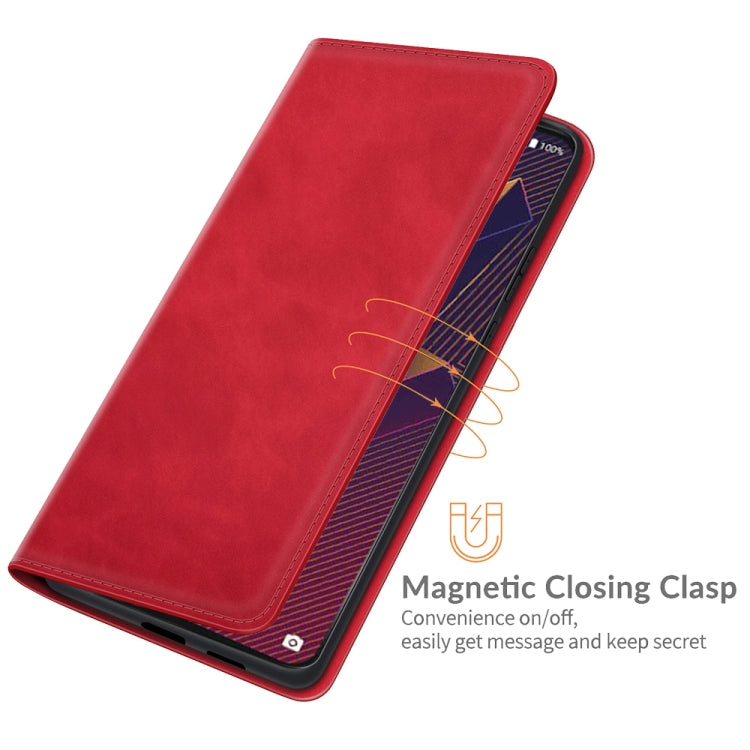 For Wiko Power U20 Retro-skin Business Magnetic Suction Leather Case with Holder & Card Slots & Wallet