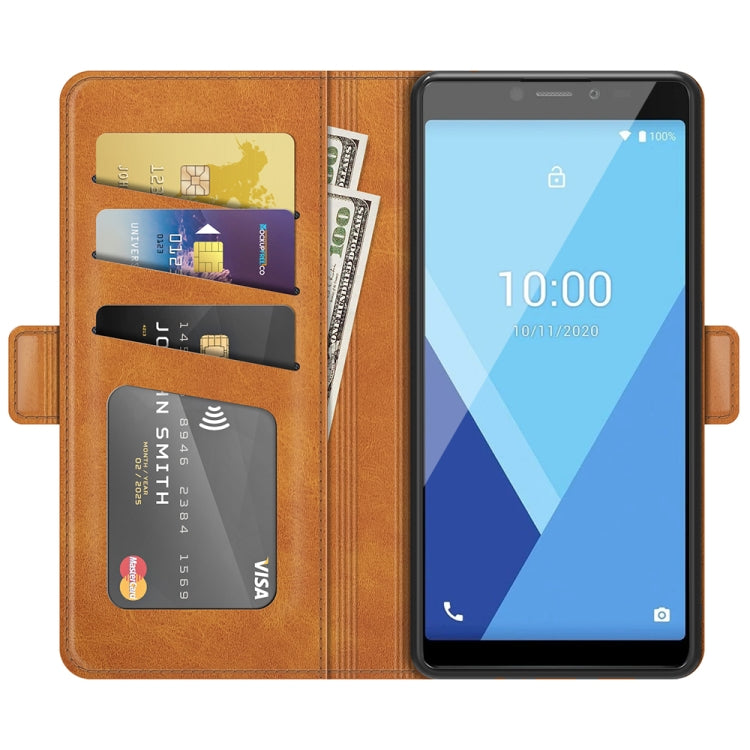 For Wiko Y51 Dual-side Magnetic Buckle Horizontal Flip Leather Case with Holder & Card Slots & Wallet