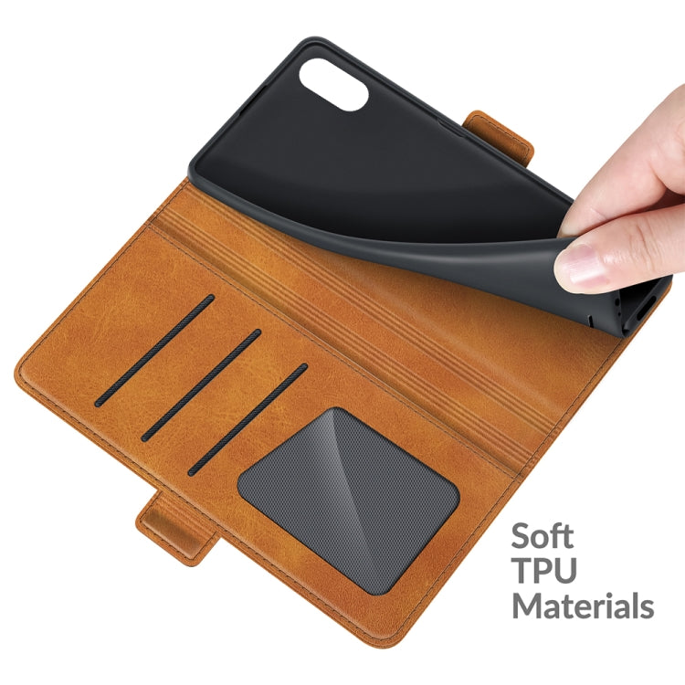 For Wiko Y51 Dual-side Magnetic Buckle Horizontal Flip Leather Case with Holder & Card Slots & Wallet