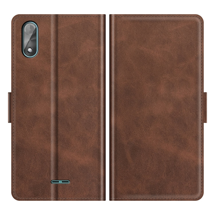 For Wiko Y51 Dual-side Magnetic Buckle Horizontal Flip Leather Case with Holder & Card Slots & Wallet