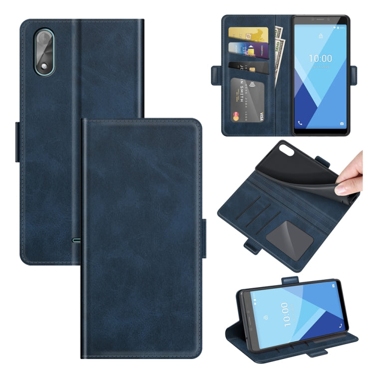 For Wiko Y51 Dual-side Magnetic Buckle Horizontal Flip Leather Case with Holder & Card Slots & Wallet