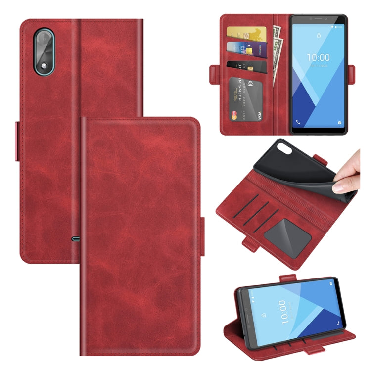 For Wiko Y51 Dual-side Magnetic Buckle Horizontal Flip Leather Case with Holder & Card Slots & Wallet