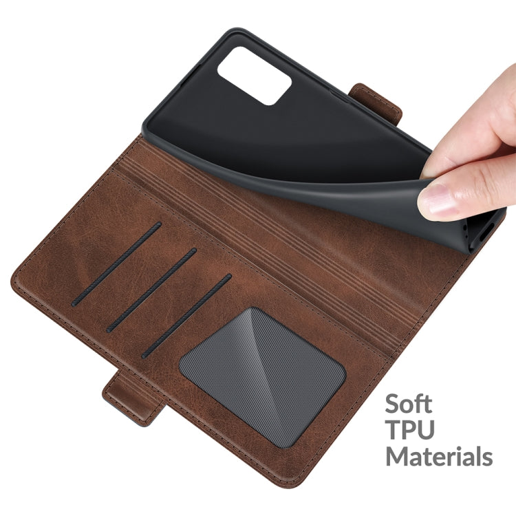 For Wiko Power U20 Dual-side Magnetic Buckle Horizontal Flip Leather Case with Holder & Card Slots & Wallet