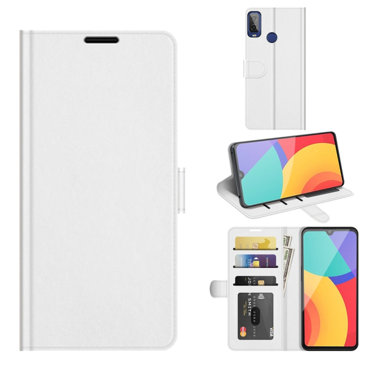 For Alcatel 1L 2021 R64 Texture Single Horizontal Flip Protective Case with Holder & Card Slots & Wallet& Photo Frame