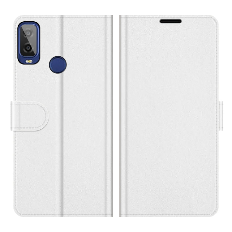 For Alcatel 1L 2021 R64 Texture Single Horizontal Flip Protective Case with Holder & Card Slots & Wallet& Photo Frame