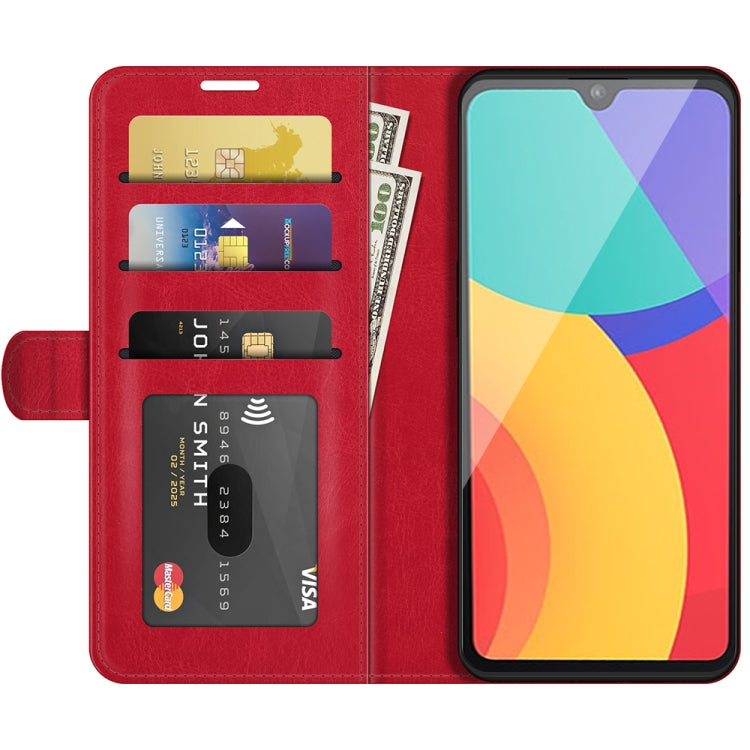 For Alcatel 1L 2021 R64 Texture Single Horizontal Flip Protective Case with Holder & Card Slots & Wallet& Photo Frame