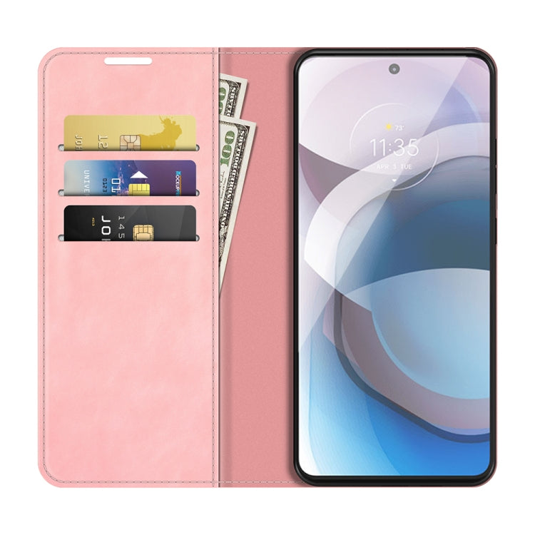 For Motorola Moto One 5G Ace Retro-skin Business Magnetic Suction Leather Case with Holder & Card Slots & Wallet