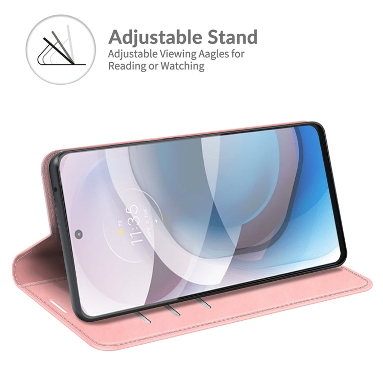 For Motorola Moto One 5G Ace Retro-skin Business Magnetic Suction Leather Case with Holder & Card Slots & Wallet