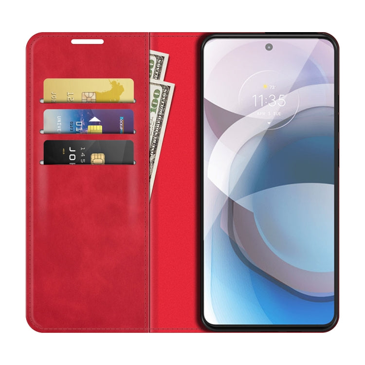 For Motorola Moto One 5G Ace Retro-skin Business Magnetic Suction Leather Case with Holder & Card Slots & Wallet