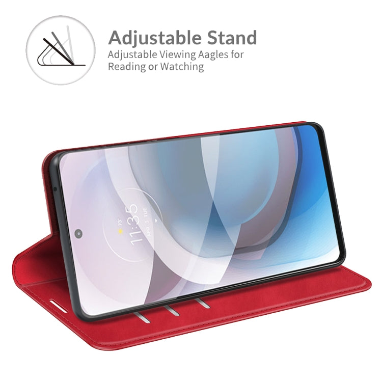 For Motorola Moto One 5G Ace Retro-skin Business Magnetic Suction Leather Case with Holder & Card Slots & Wallet