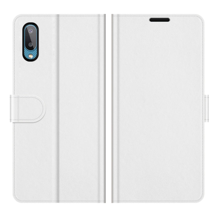 For Samsung Galaxy A02 / M02 R64 Texture Single Horizontal Flip Protective Case with Holder & Card Slots & Wallet& Photo Frame