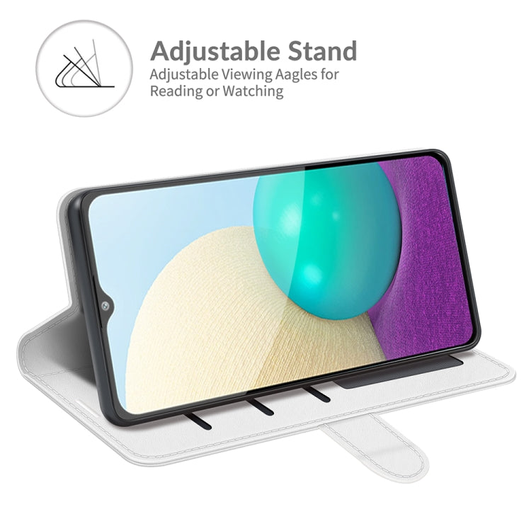 For Samsung Galaxy A02 / M02 R64 Texture Single Horizontal Flip Protective Case with Holder & Card Slots & Wallet& Photo Frame