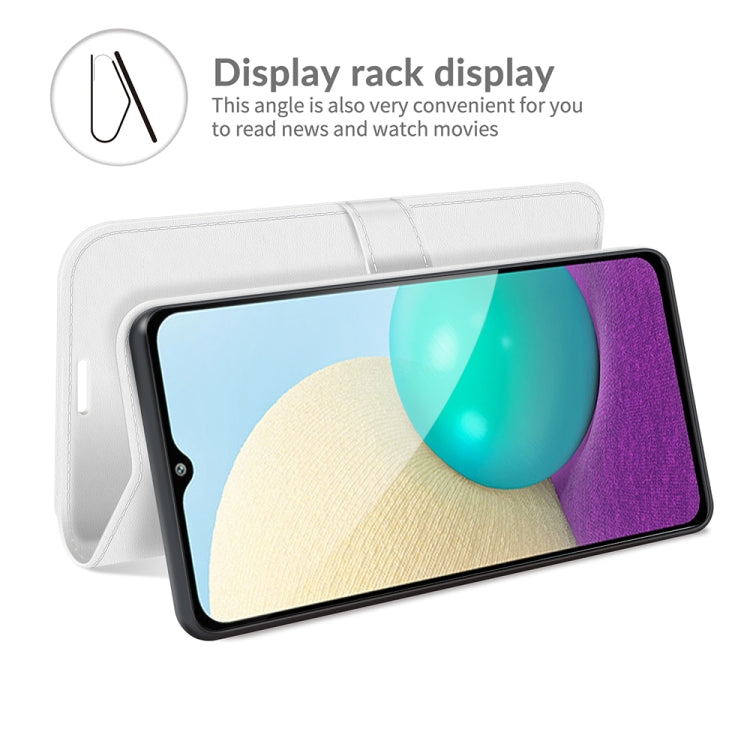For Samsung Galaxy A02 / M02 R64 Texture Single Horizontal Flip Protective Case with Holder & Card Slots & Wallet& Photo Frame