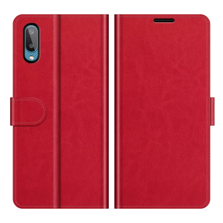 For Samsung Galaxy A02 / M02 R64 Texture Single Horizontal Flip Protective Case with Holder & Card Slots & Wallet& Photo Frame