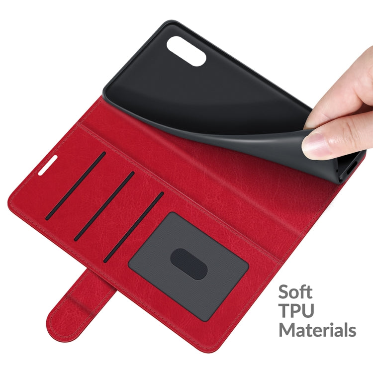 For Samsung Galaxy A02 / M02 R64 Texture Single Horizontal Flip Protective Case with Holder & Card Slots & Wallet& Photo Frame