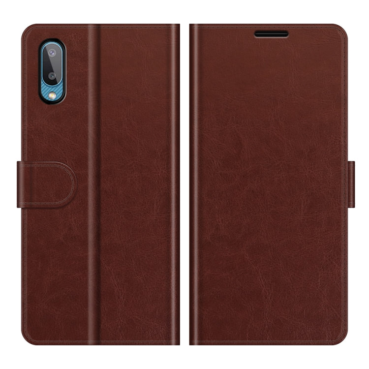 For Samsung Galaxy A02 / M02 R64 Texture Single Horizontal Flip Protective Case with Holder & Card Slots & Wallet& Photo Frame