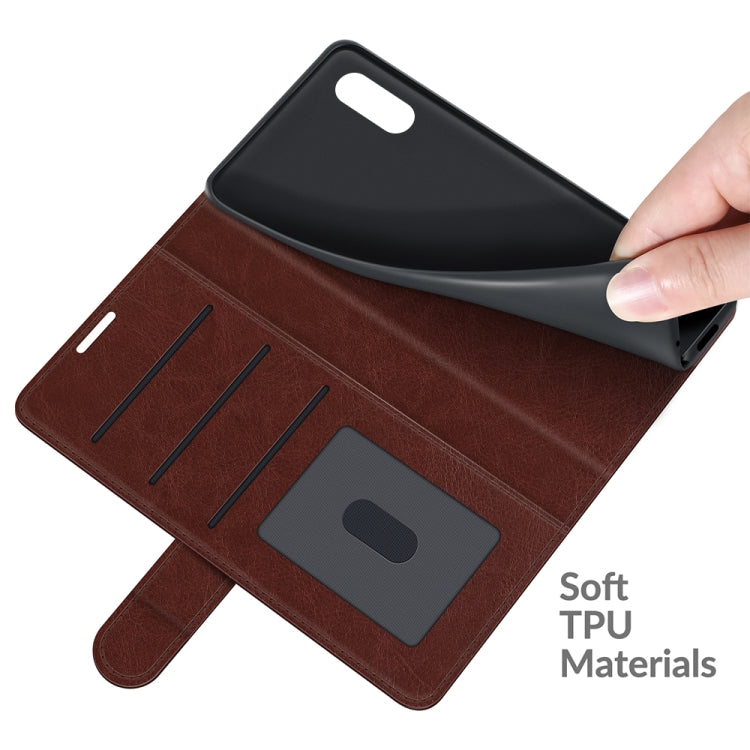 For Samsung Galaxy A02 / M02 R64 Texture Single Horizontal Flip Protective Case with Holder & Card Slots & Wallet& Photo Frame