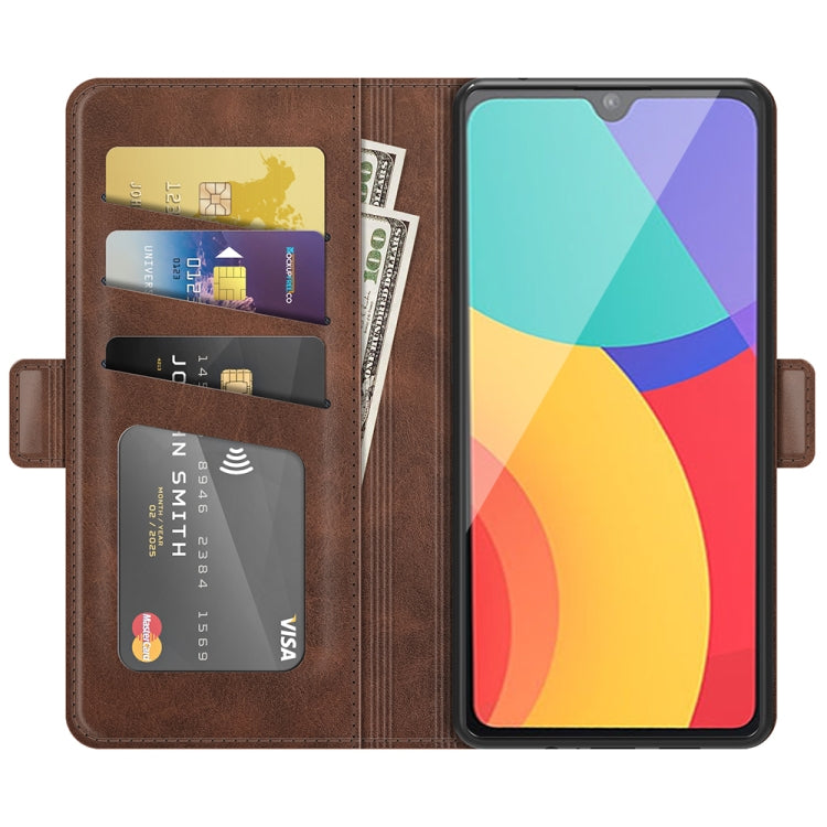For Alcatel 1L 2021 Dual-side Magnetic Buckle Horizontal Flip Leather Case with Holder & Card Slots & Wallet